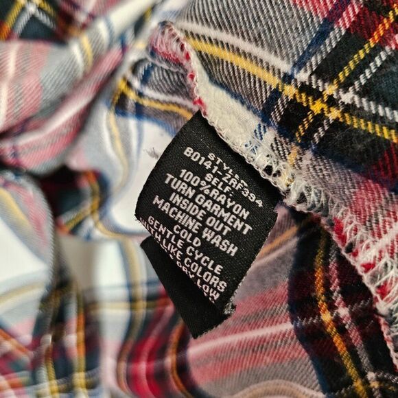 EUC SANCTUARY PLAID SUPER SOFT BOYFRIEND SHIRT SIZE LARGE - Picture 9 of 11